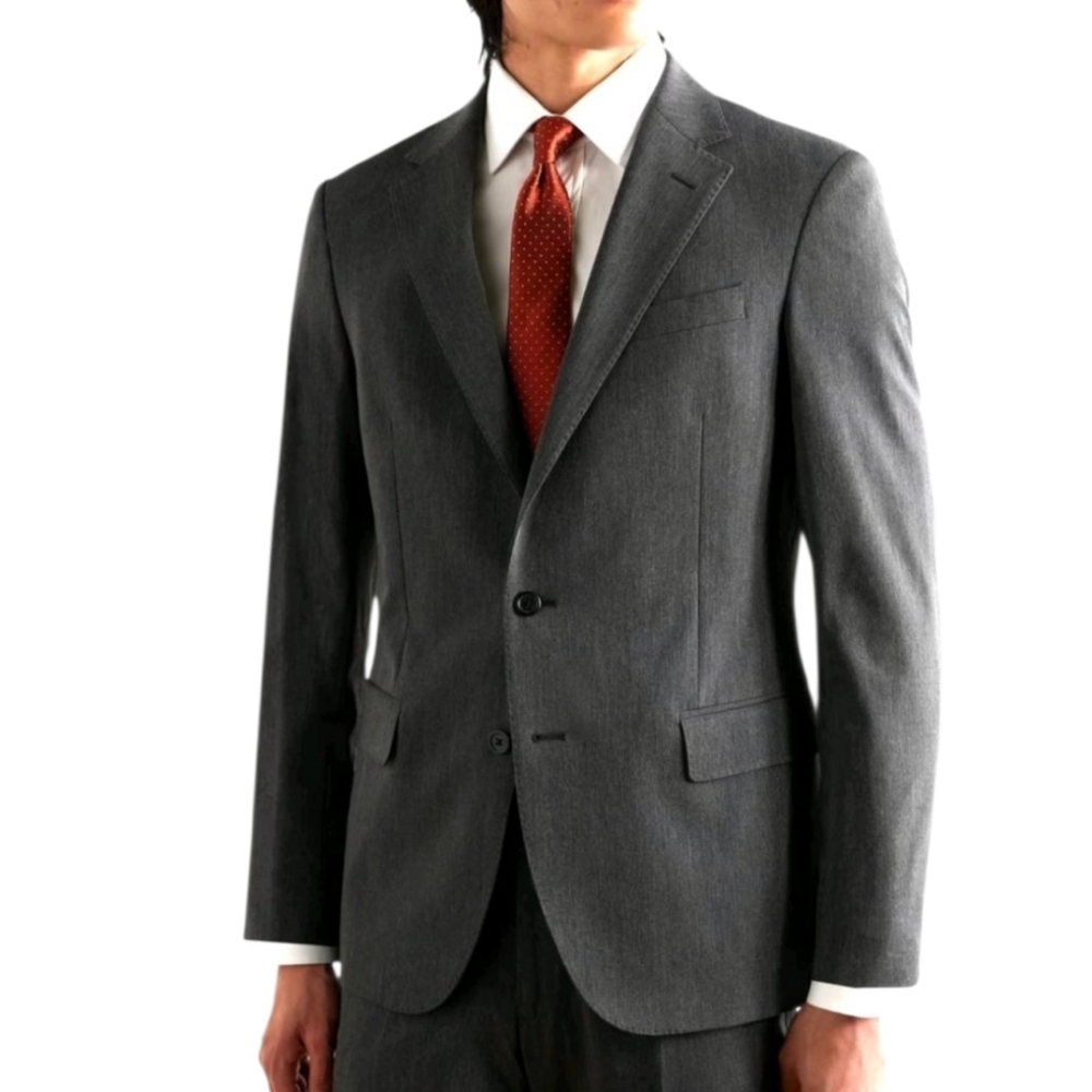 Polo Ralph Lauren Mens Blazer Size 44 Long Gray Modern Fit Two Button Jacket New